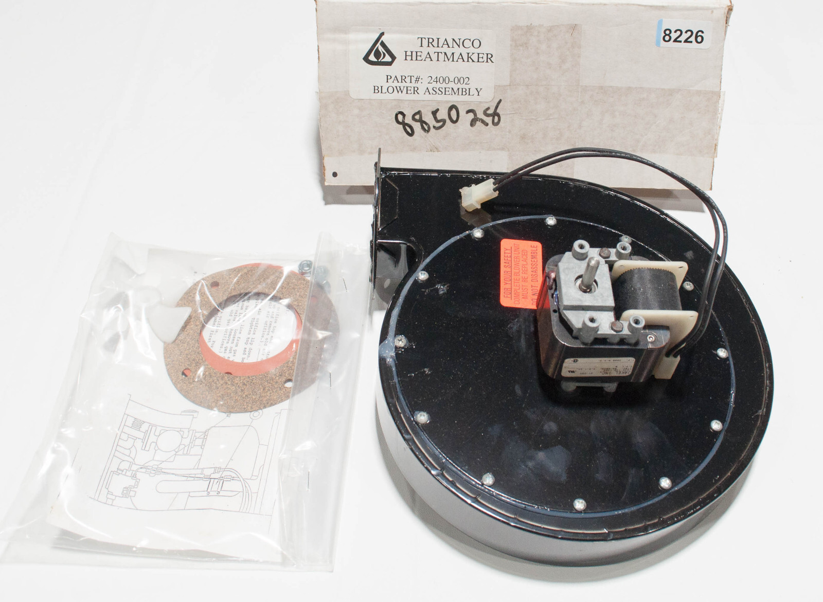 Trianco Heatmaker 2400-002 Blower Motor Jakel J238-138-1362 3000 RPM 2.0/1.6A