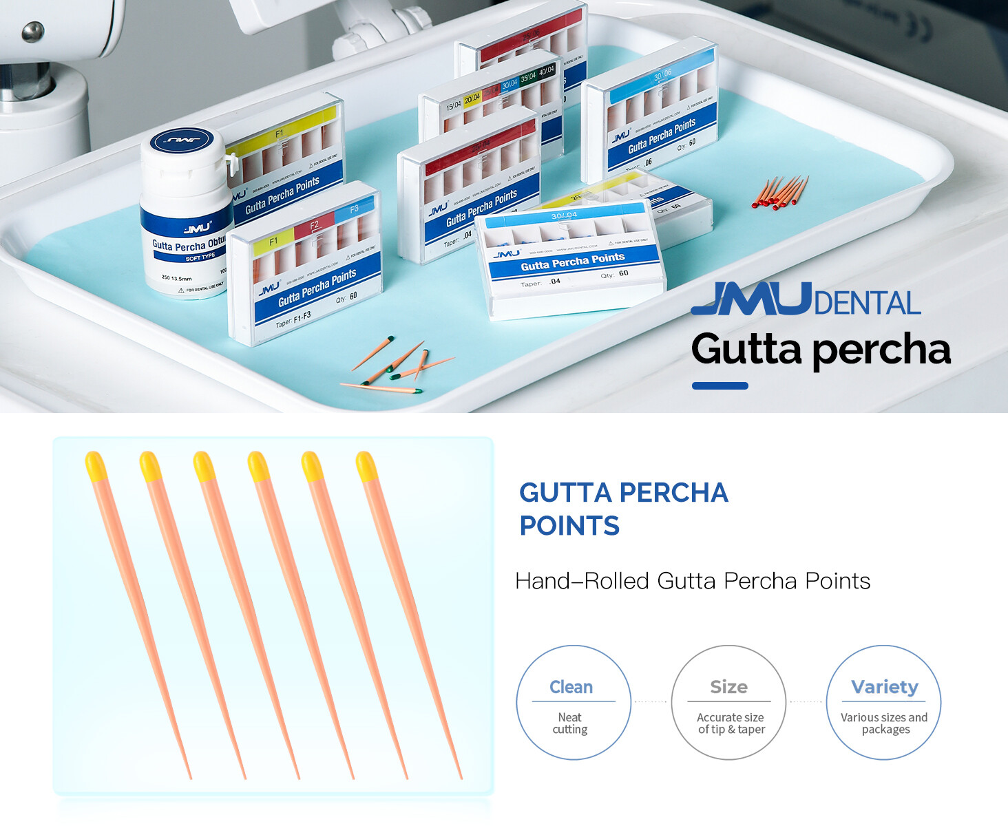 Dental Gutta Percha Points Absorbent Paper Points Endodontic Root #15-40 F1F2F3
