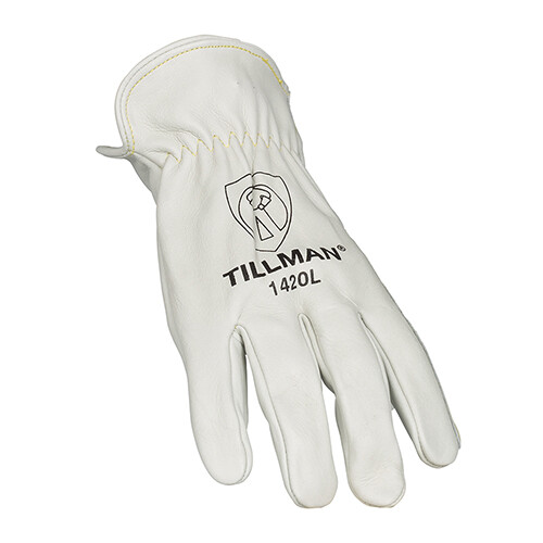 Tillman 1420 Unlined Cowhide Protective Top Grain Leather Drivers Work Gloves