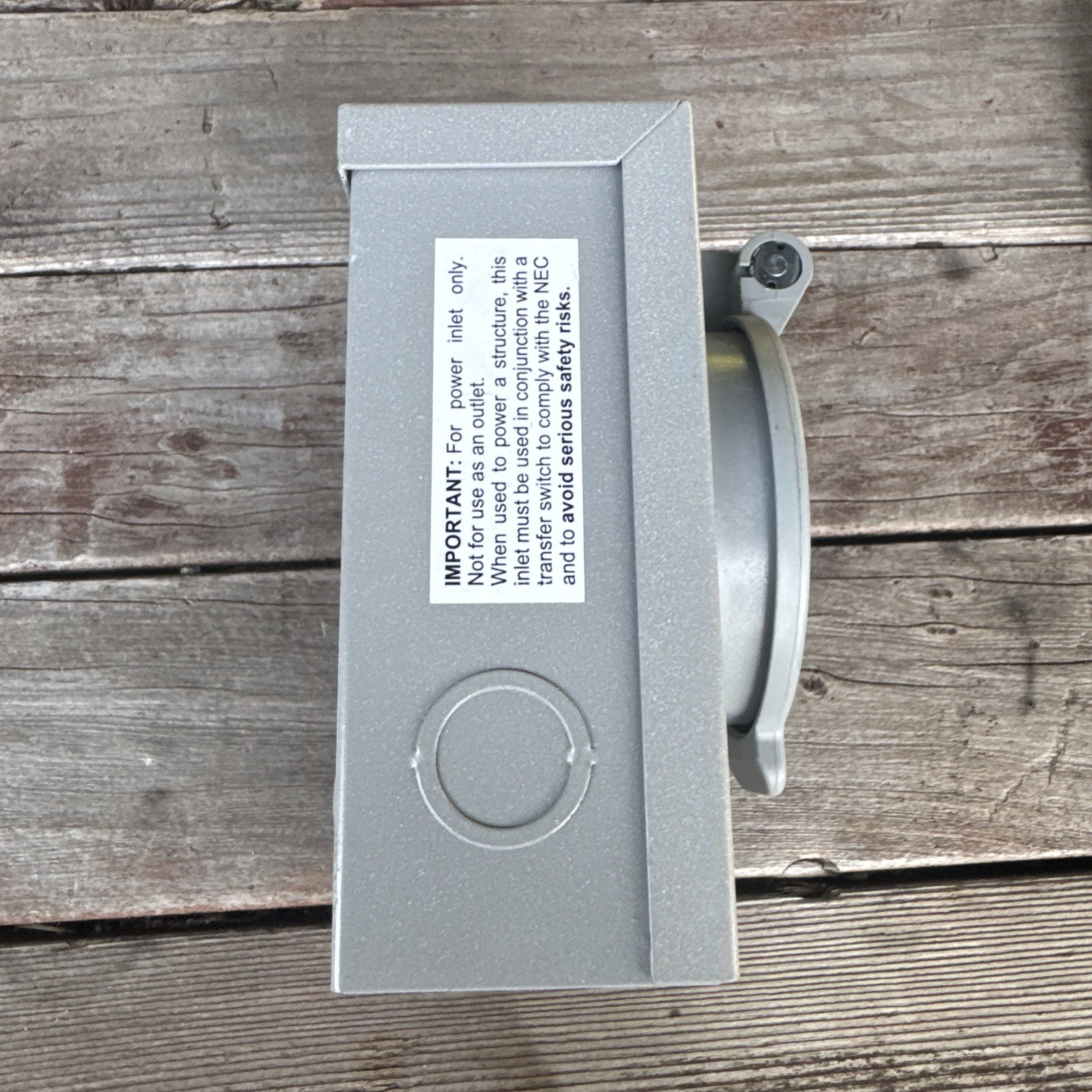 Reliance Controls PB30 30A Outdoor Power Inlet Box Metal L14-30 125/250v AC