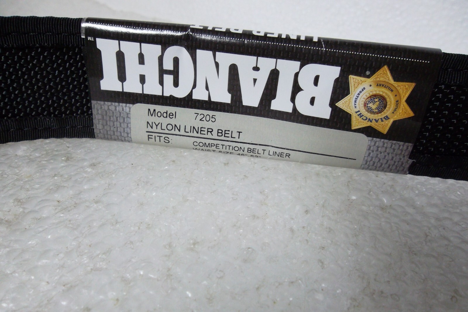Bianchi 7205 Nylon Competition Liner Belt Police 28″-52″ 1.5″ Black 17709 NEW