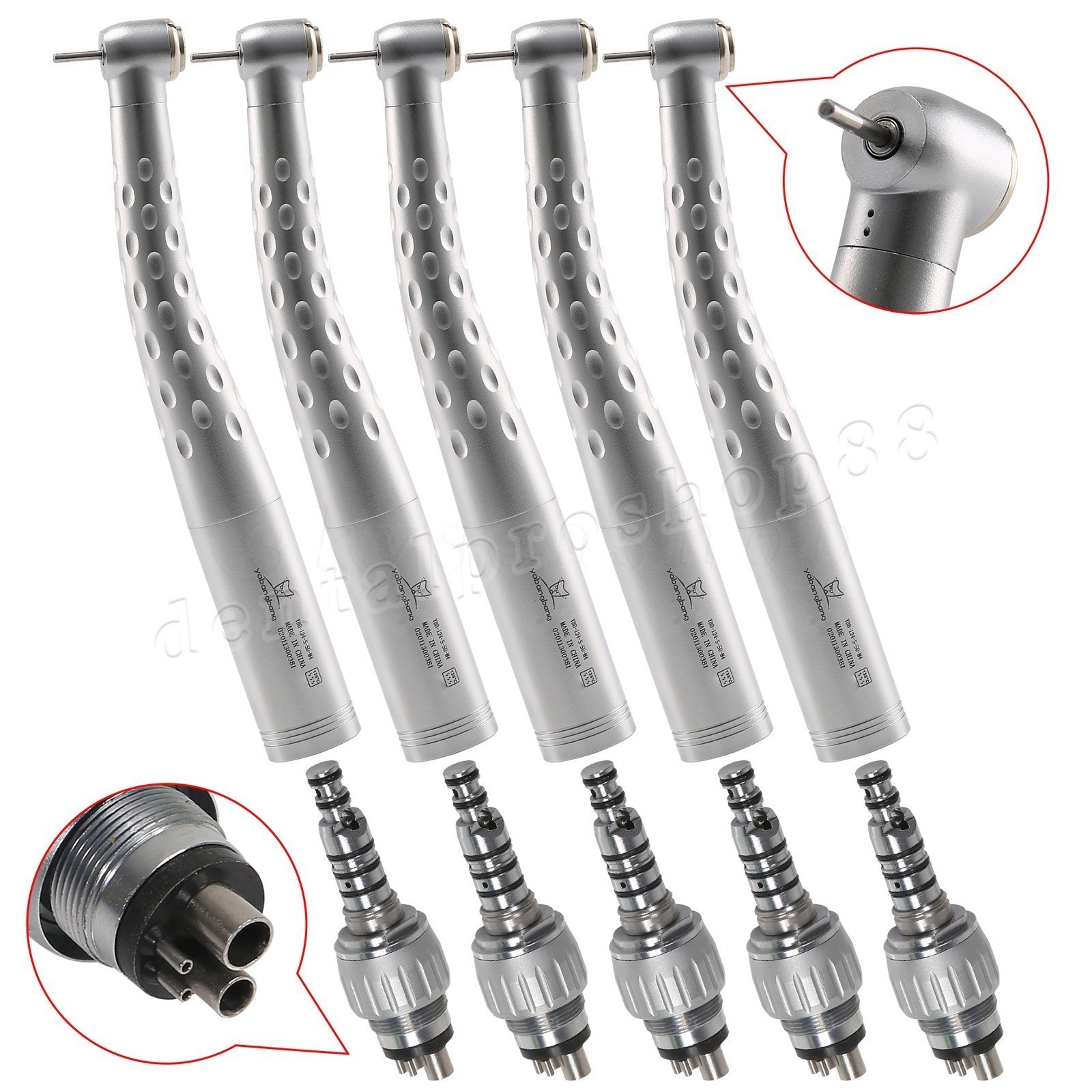1-5 Pcs Dental High Speed Handpiece Turbine / 4Hole Quick Coupler KAV Style