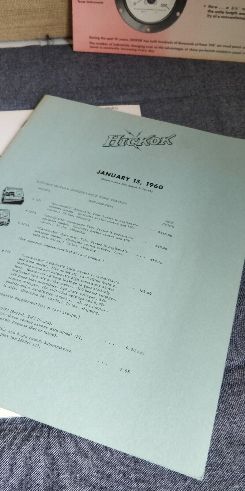 1960 Hickok Catalog No. 39 ~ Electrical Indicating Instruments + Price List +++