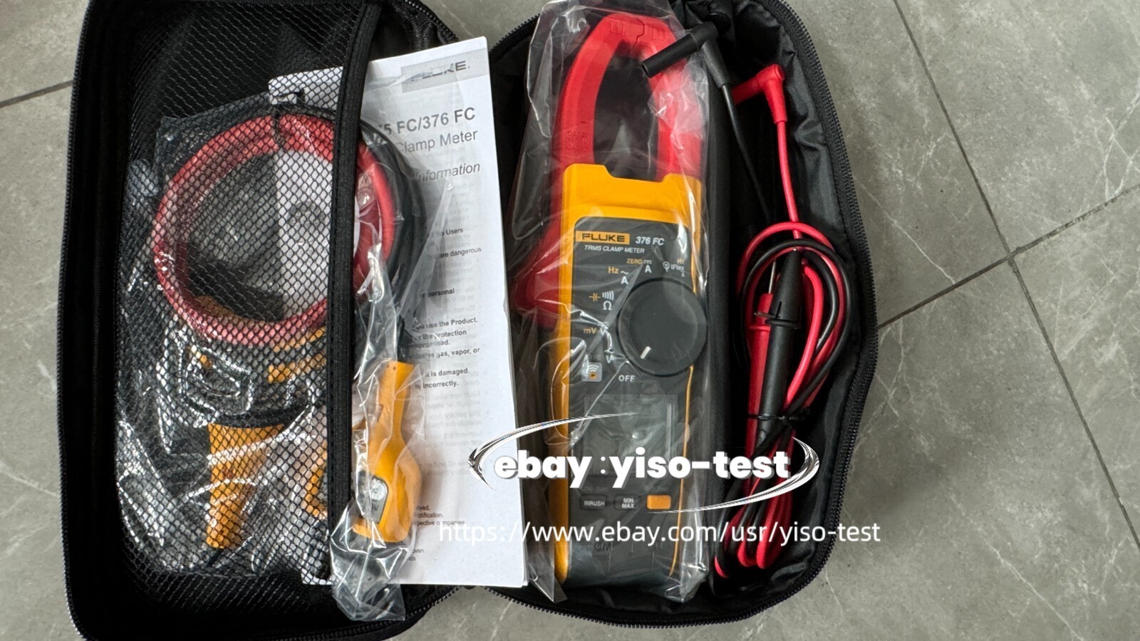 1PC New Fluke 376 FC True-RMS AC/DC Clamp Meter