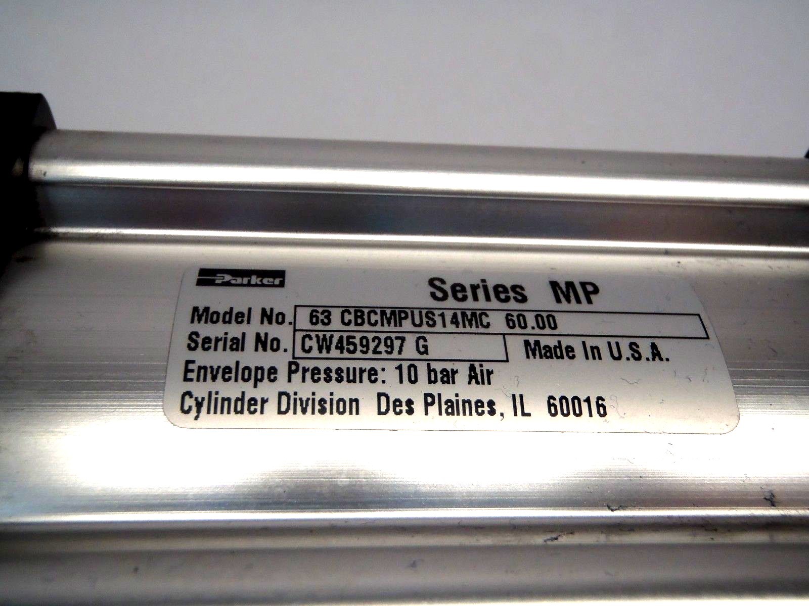 Parker 63 CBCMPUS14MC 60.00 Series MP Pneumatic Cylinder Env Pressure 10 Bar Air