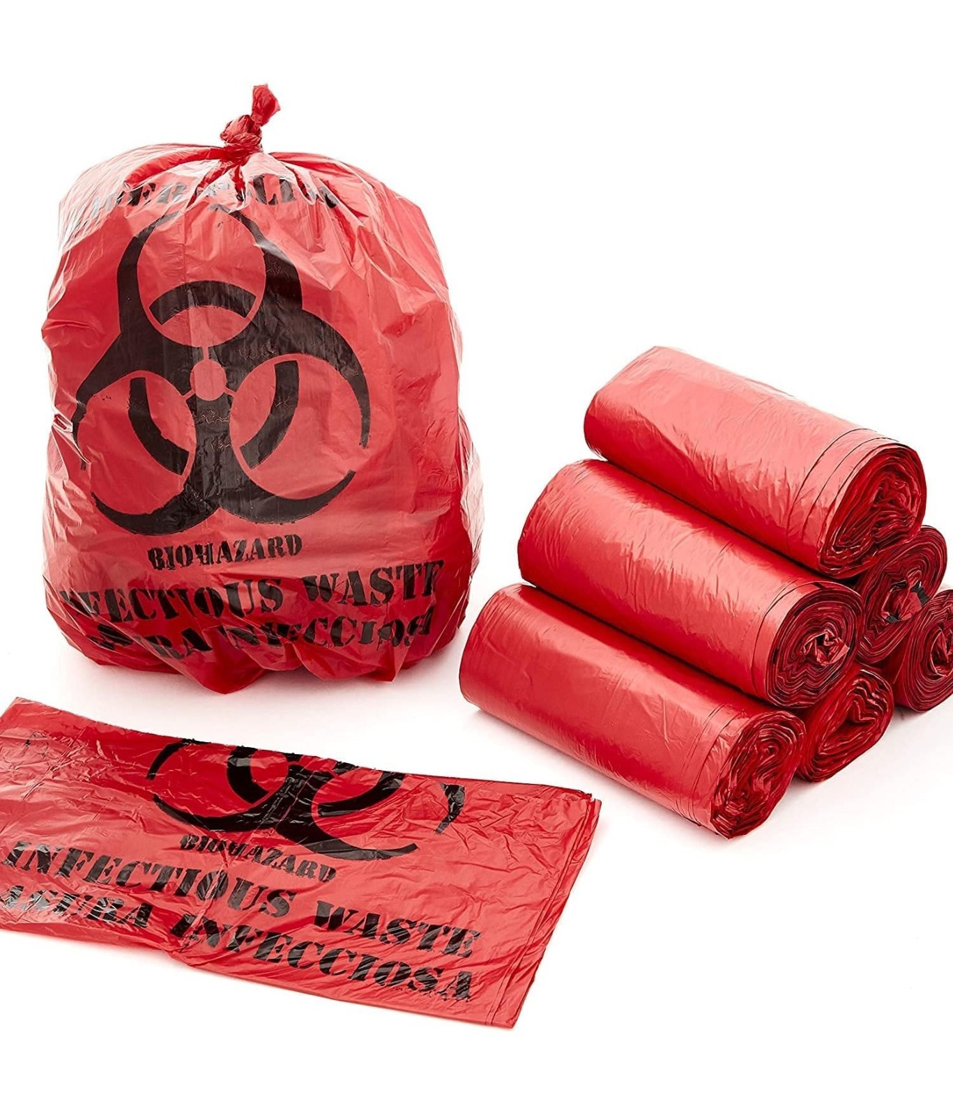 24″ x 32″ 10-16 Gallon Biohazard Can Liners, Red, 1.2 Mil (Qty 50-250) – Pitt P