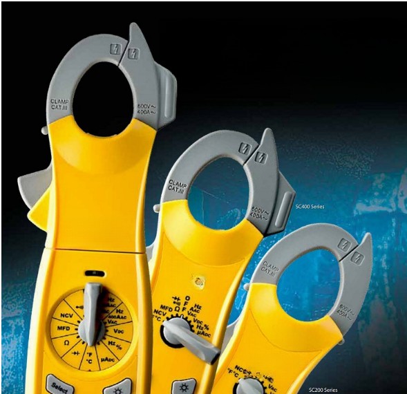 Clamp Meter with Rotatable Dial and LED Flashlight, Now Available.