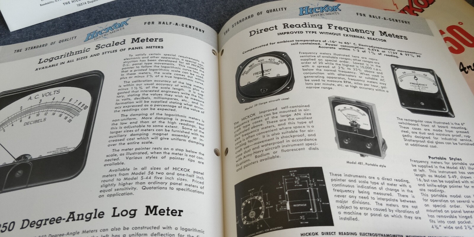 1960 Hickok Catalog No. 39 ~ Electrical Indicating Instruments + Price List +++
