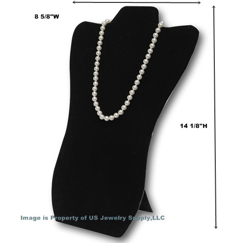1 Black Necklace Pendant Chain Easel Jewelry Display Stand 8 5/8″W x 14 1/8″H