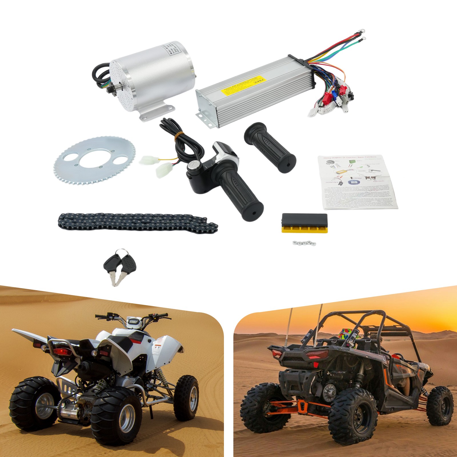 Electric Brush-less DC Motor Kits Electrical Bike Conversion Sets for Scooters