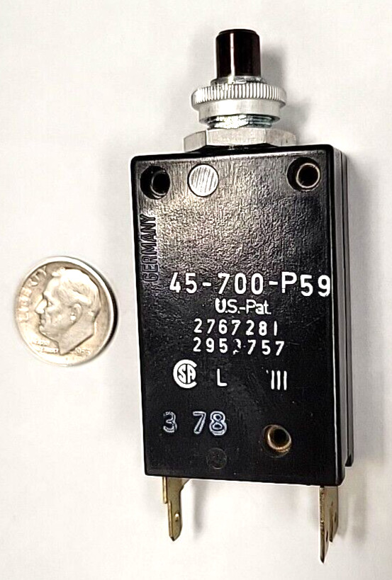 2 Amp 45-700-P59 , NEW E-T-A ETA Circuit Breaker Push Reset 250VAC / 28VDC (1PC)