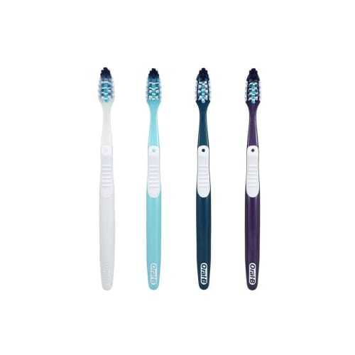 Oral-B CrossAction All-In-One Toothbrush, 35-Tuft, Soft, Assorted, 12/Pk