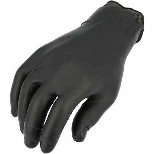 Disposable Black Nitrile Medical Examination Gloves, Latex Free, Powder Free