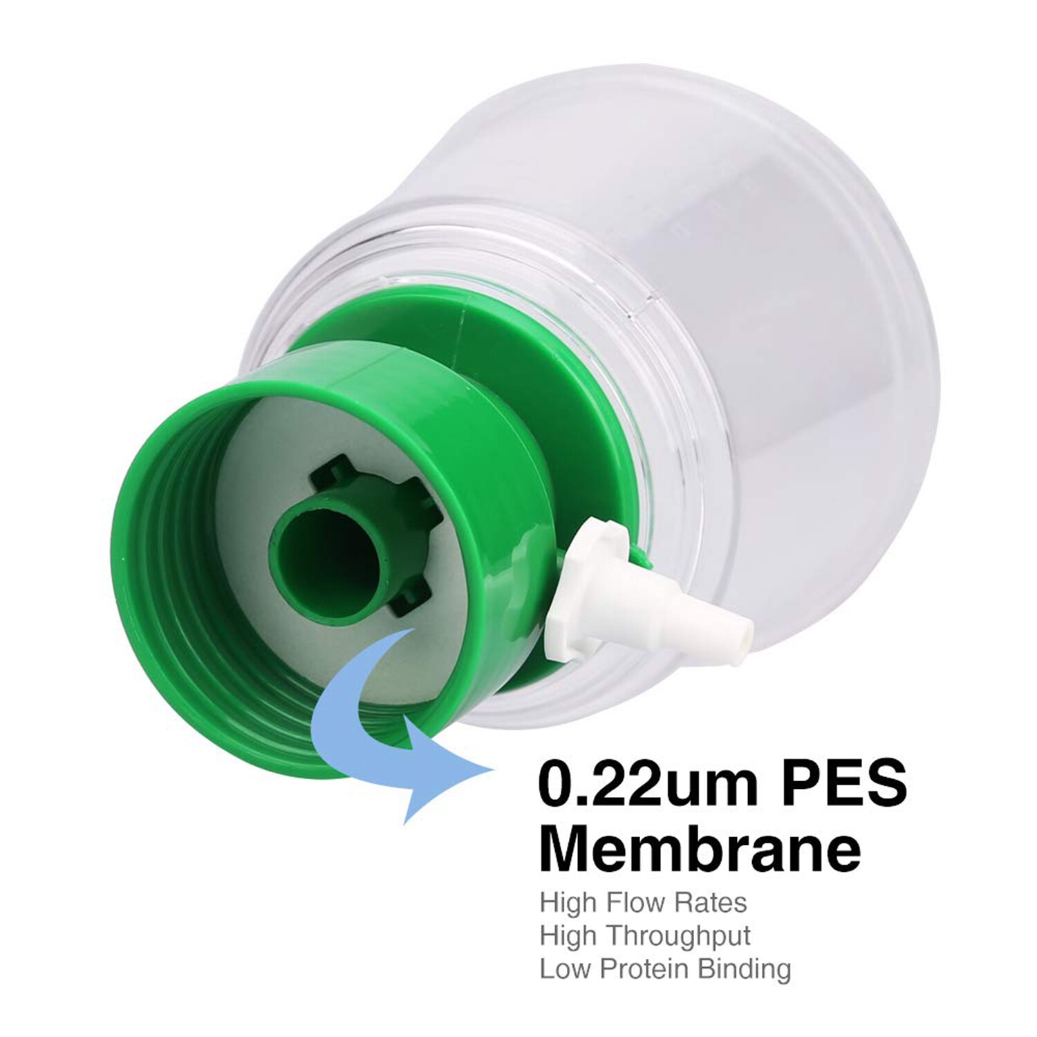 60PK Lab Polystyrene Bottle Top Vacuum Sterile Filter Graduated Clear 0.22um PES
