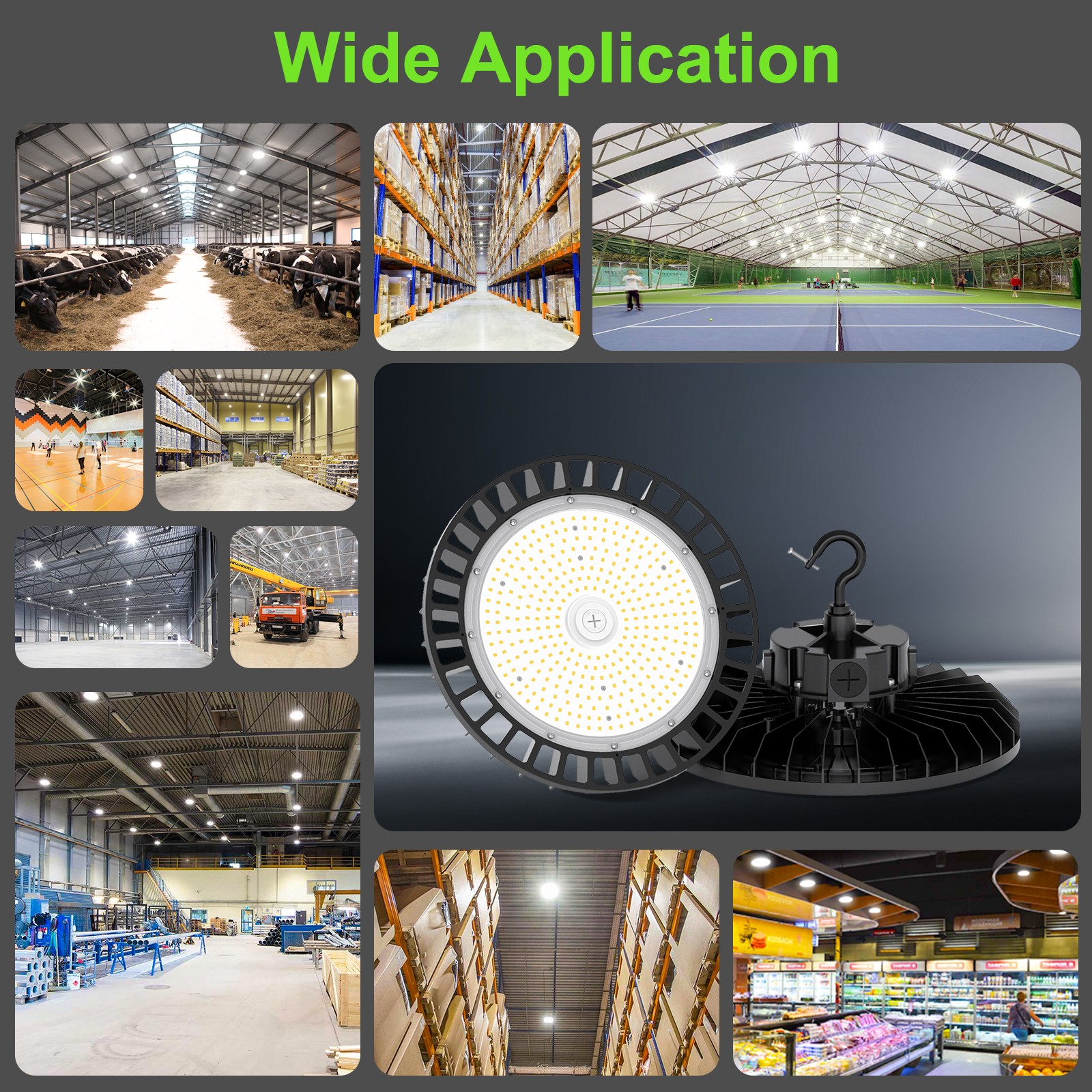 480V 150W LED High Bay Light 600W MH/HPS Eqv WITH MICROWAVE EXPANSION PORT