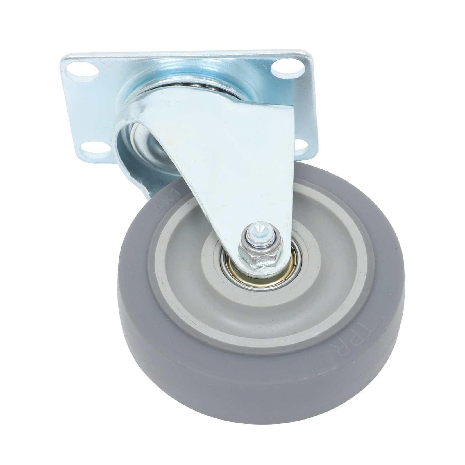 4 Pack Grey 4 Inch Swivel Caster Wheels 1200 Lbs Heavy Duty With Diagonal Bar