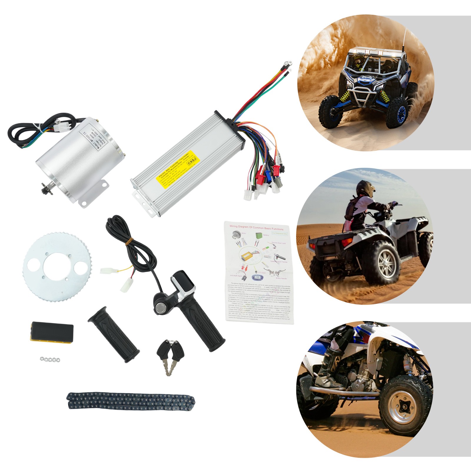 Electric Brush-less DC Motor Kits Electrical Bike Conversion Sets for Scooters