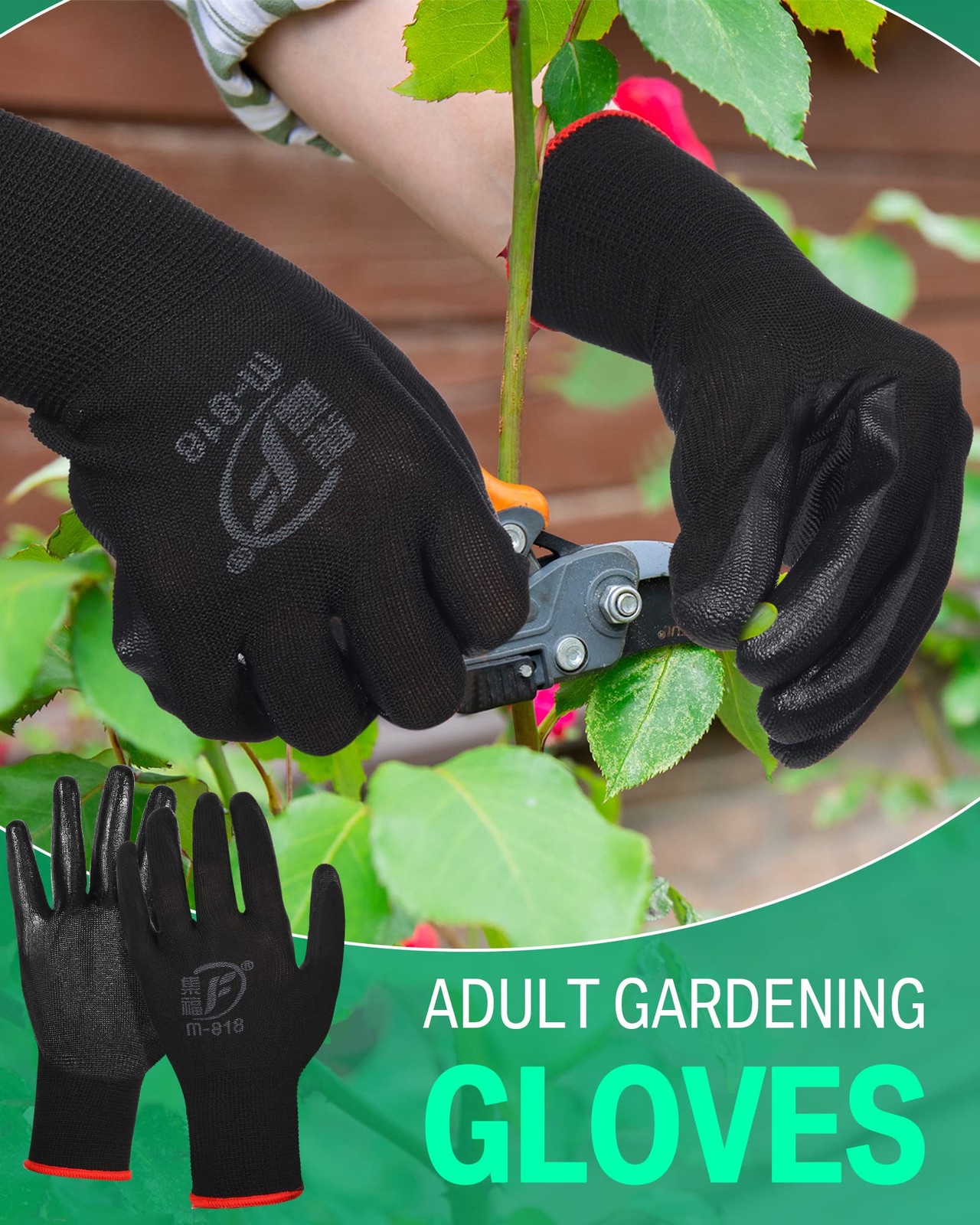 96 Pairs Work Bulk Gloves for Men Women Rubber Coated Safety Garden Gloves for