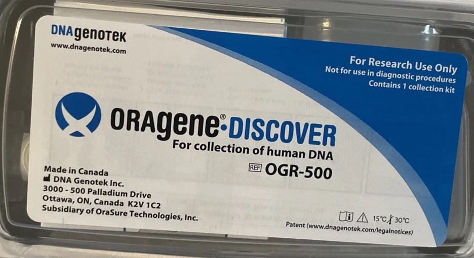 DNA Genotek “Count Me In Project” Saliva Sample 2018 OGR-500