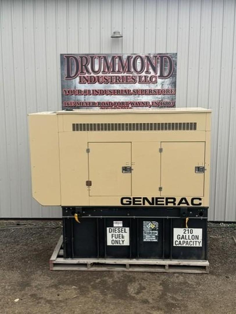60 KW DIESEL GENERATOR GENERAC 120/240 VOLT ONLY 252 HRS SOUND ENCLOSED VIDEO
