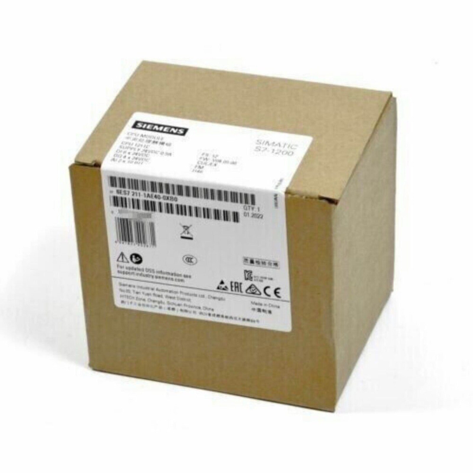 New Siemens 6ES7 211-1AE40-0XB0 6ES7211-1AE40-0XB0 CPU 1211C US FREE TAX
