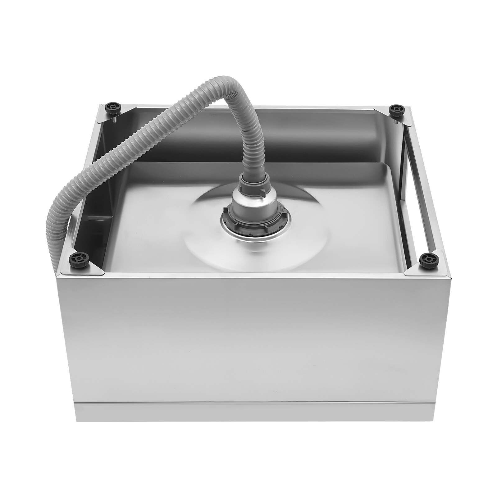 22″L x 19″W x 12″H Stainless Steel Mop Sink Utility Floor Mount Mop Basin Silver