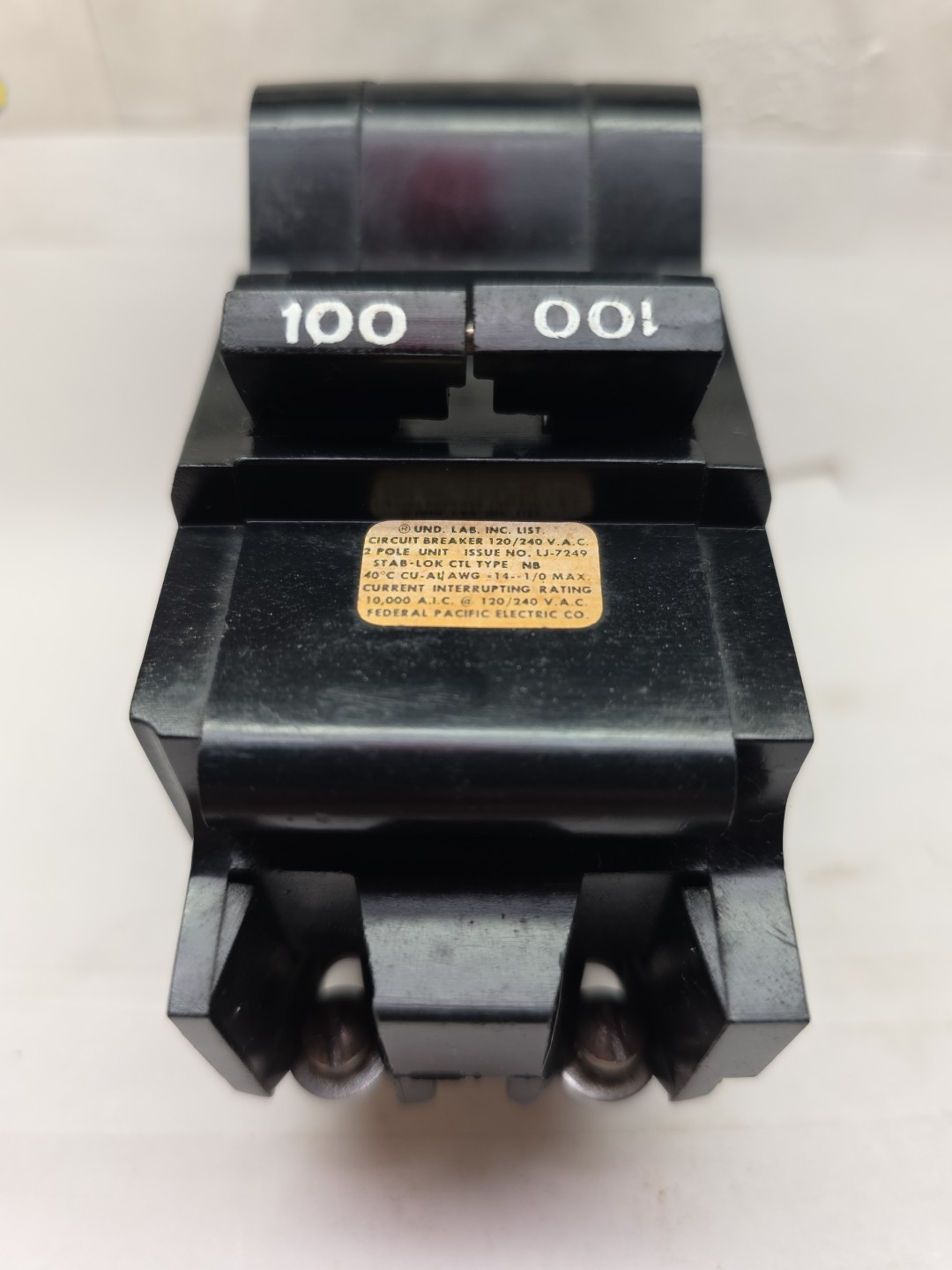 Federal Pacific 100 Amp. Main Circuit Breaker NB100