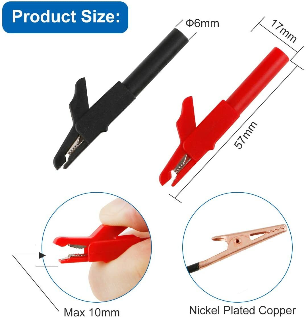 30PCS Multimeter Test Leads Set Back Probe Kit Alligator Clip Leads for Testing
