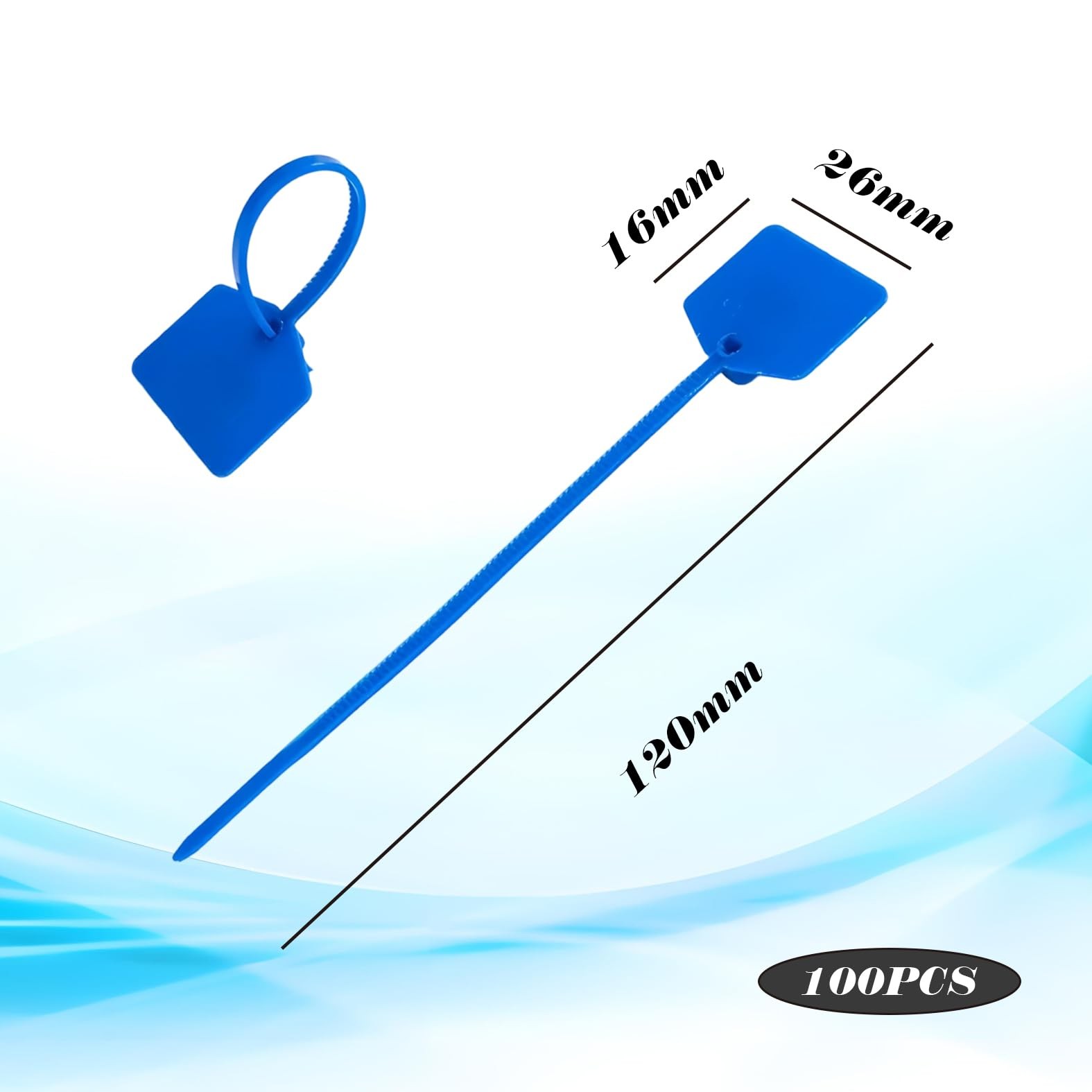 Anphly 5-Color 4.72inch Label Nylon Zip Ties, 4.72inch, Multi-color