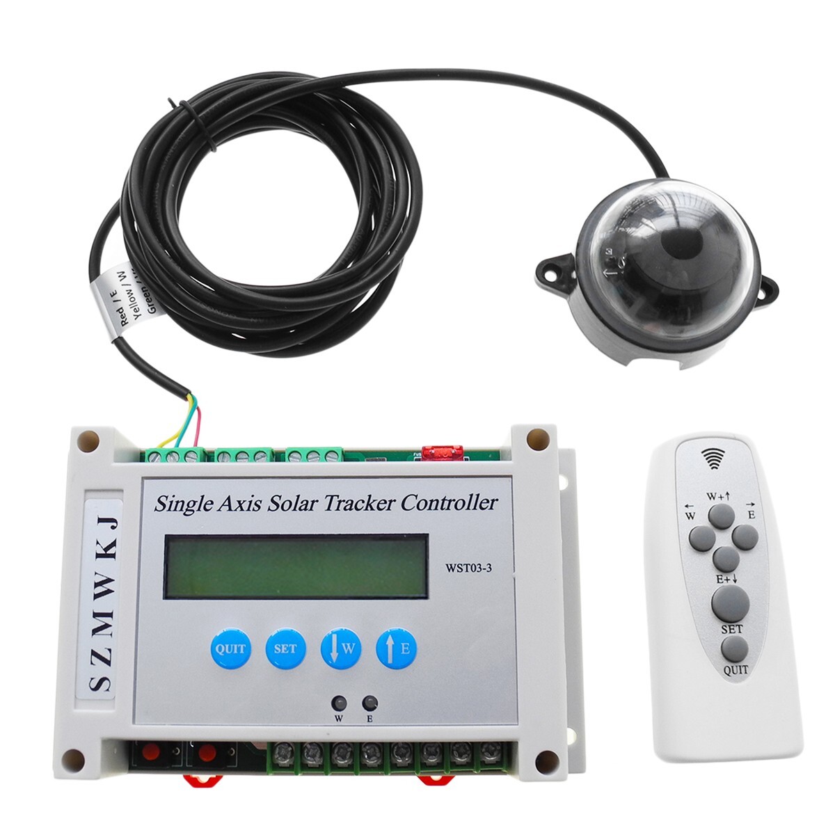 6000N Single Axis Solar Tracker Kit W/8″ Linear Actuator Controller Sun Track SJ