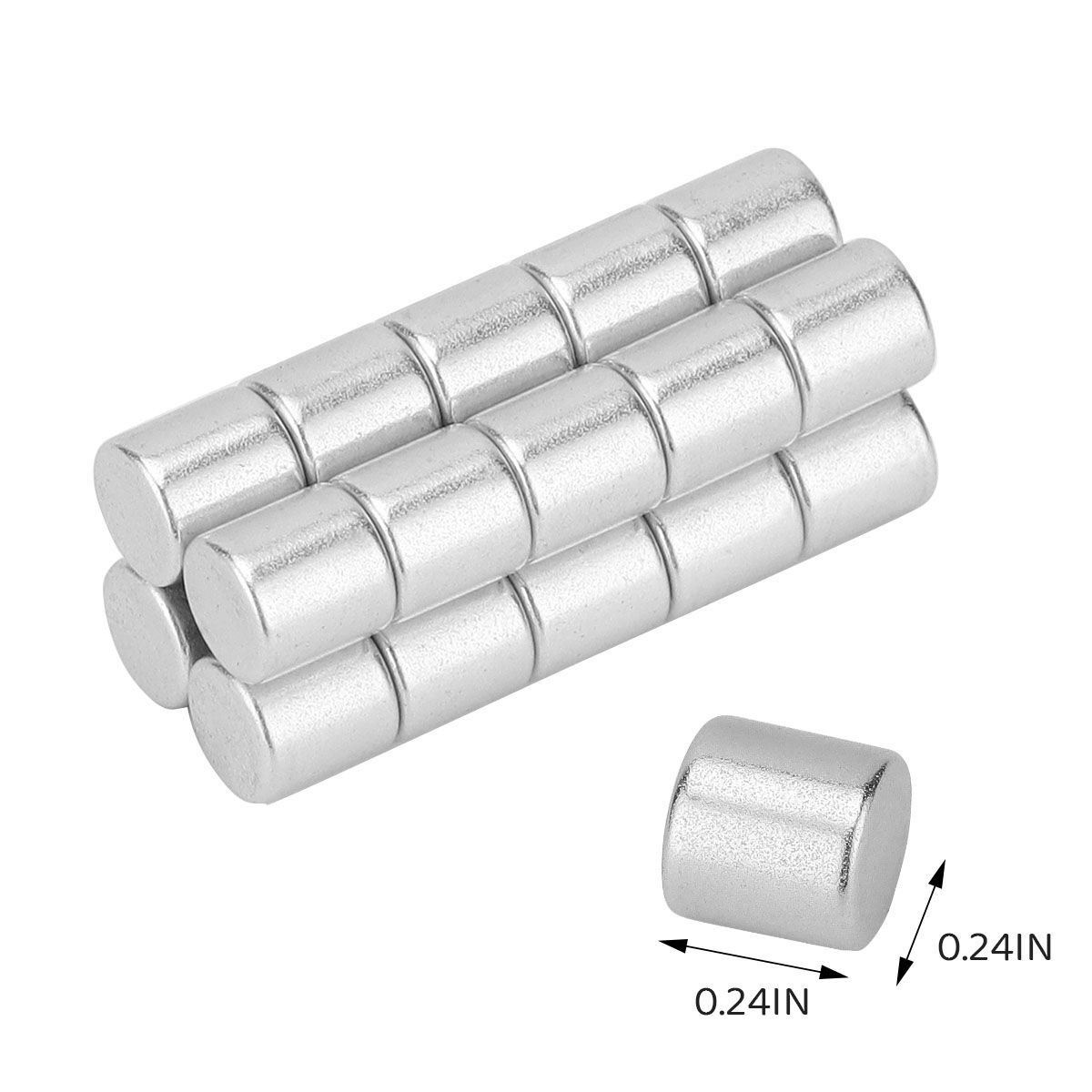 6mmx6mm 0.24×0.24in N35 Super Strong Rare Earth Neodymium Magnet Disc 20-100pcs