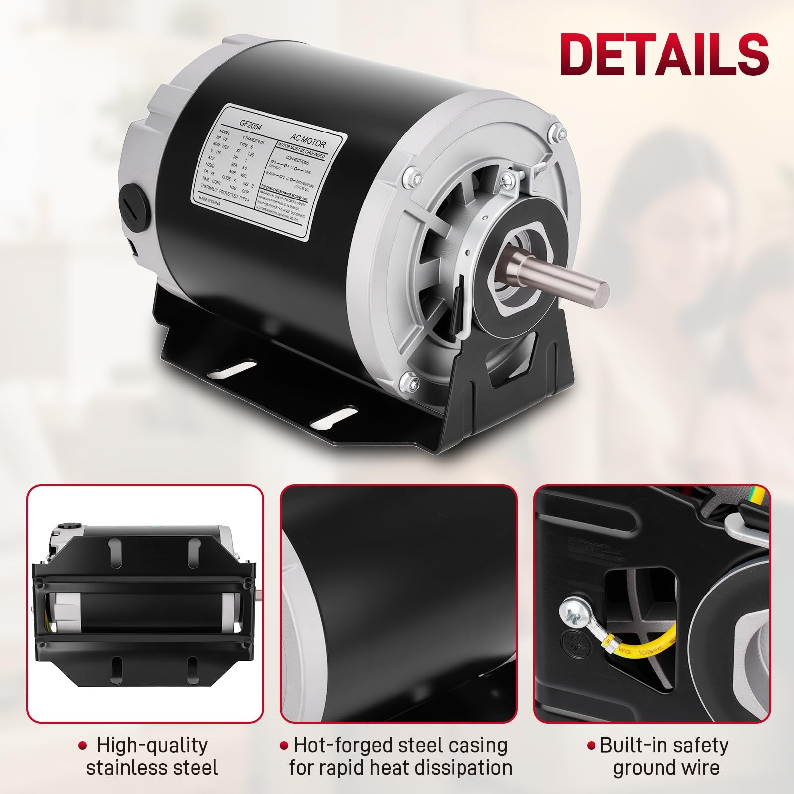 Blower Motor For AO Smith GF2054 Packard 45012 Emerson 8200 Universal 811 Dayton
