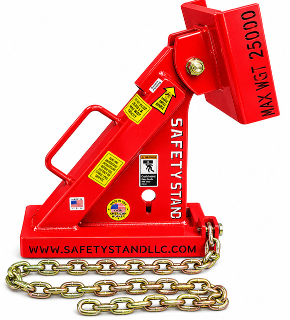 Safety Stand | Standard Dump Truck support Brace Fixed Lower Saddle 25000 Ib USA