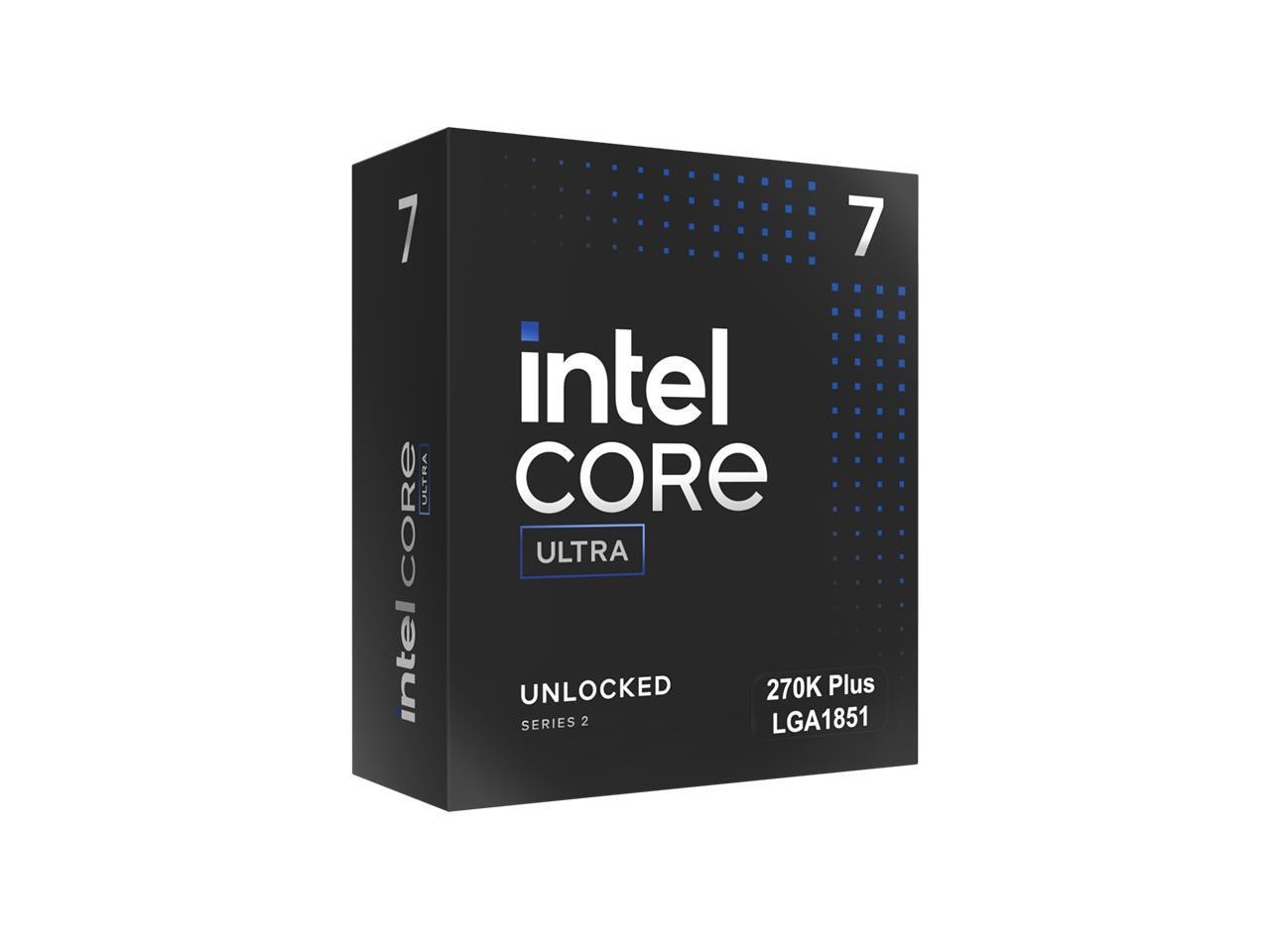 Intel Core Ultra 7 270K Plus Processor 24 cores (8 P-cores + 16 E-cores) up to 5