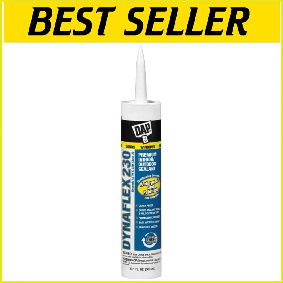 12 Pack Dap 18300 DYNAFLEX 230 Premium Indoor/Outdoor Sealant – White 10.1-oz…