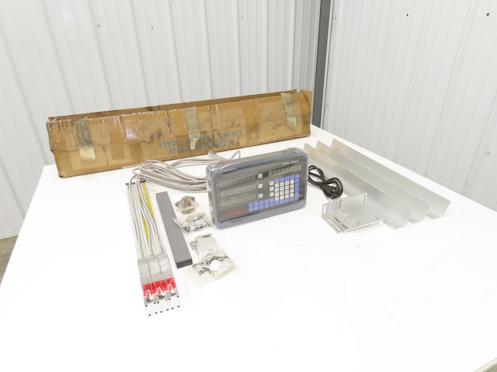 ToAuto DRO-3Axis HMI Controller Panel Push Button W/ Linear Scales Mount & Cord