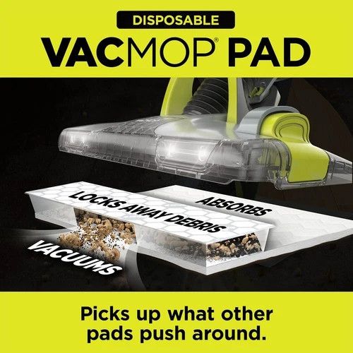 Shark VACMOP Disposable Hard Floor Pad Refills, 46 Count (Pack of 1), White