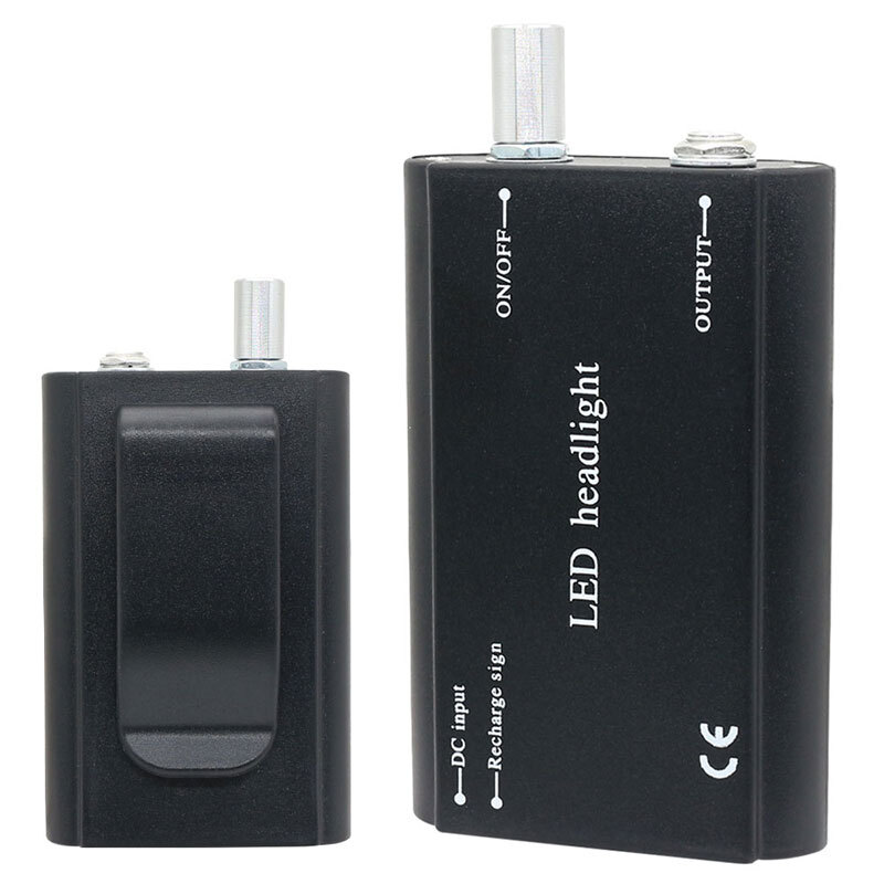 Rechargeable Battery 1800Mah with Belt Clip For Dental LED Head Light Black USA