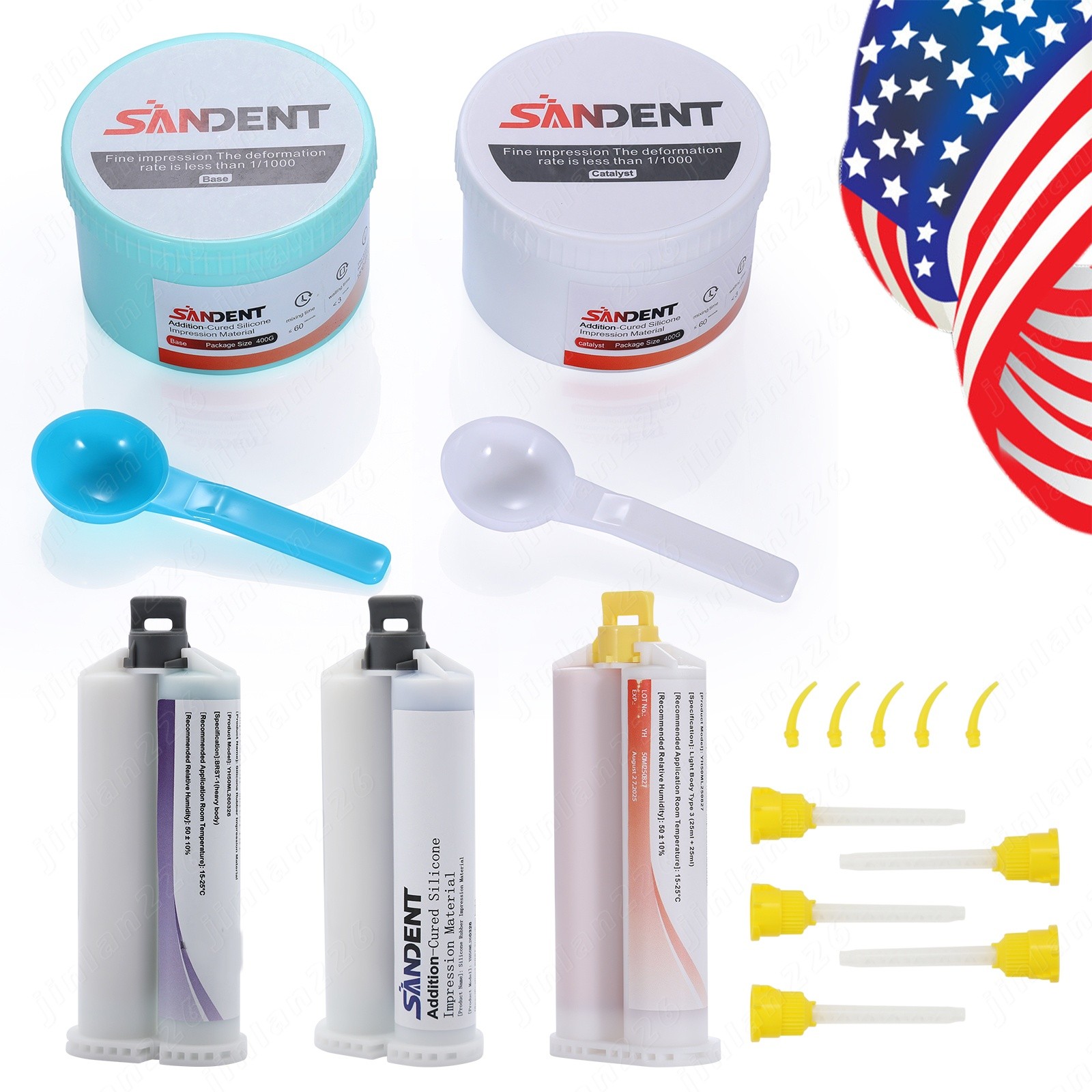 VPS PVS Dental Impression Silicone Material Putty + Light Body Set Fast/Normal