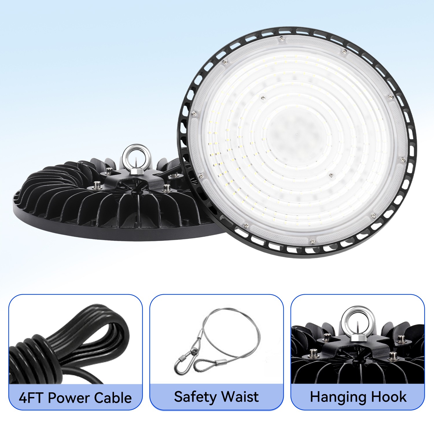 12Pcs 400W UFO LED High Bay Light Shop Lights Warehouse Commercial Shop Light