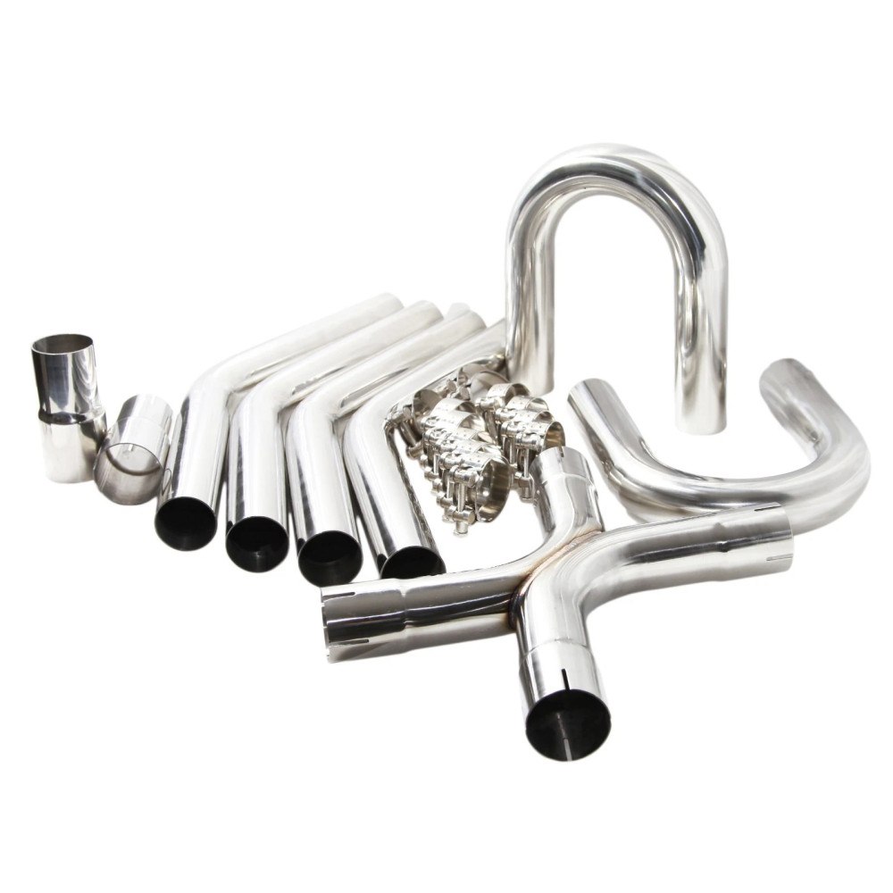 Universal Exhaust Pipe Kit for 2.25″ OD Systems,X-Pipe Tubing Kit LS Engine Swap