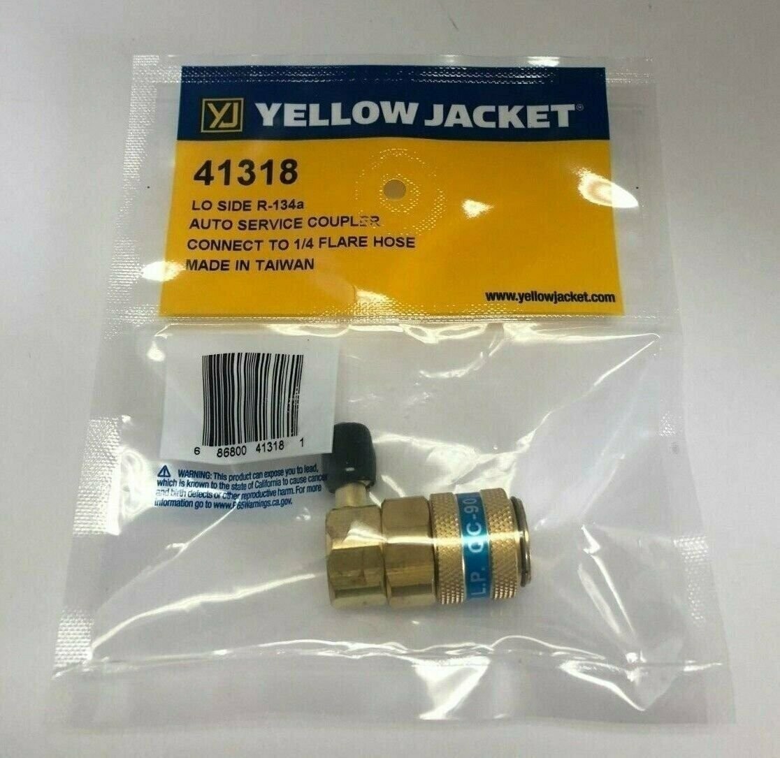 Yellow Jacket 41318 Automotive R134a Lo-Side Coupler with 1/4″ Flare