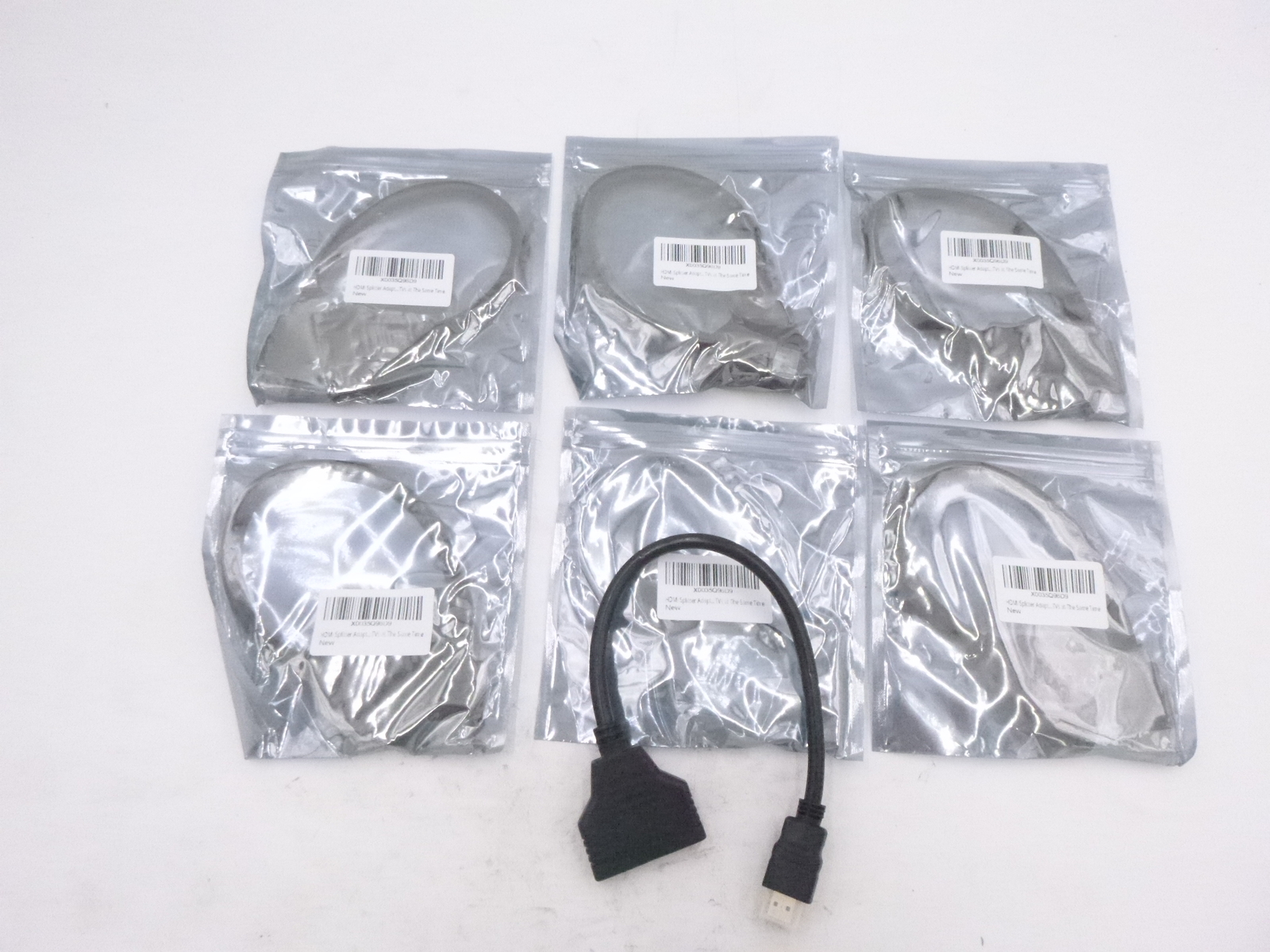6 Pack HDMI Cable Splitter Adapter 2.0 Converter 1 In 2 Out 1 Male to 2 Female