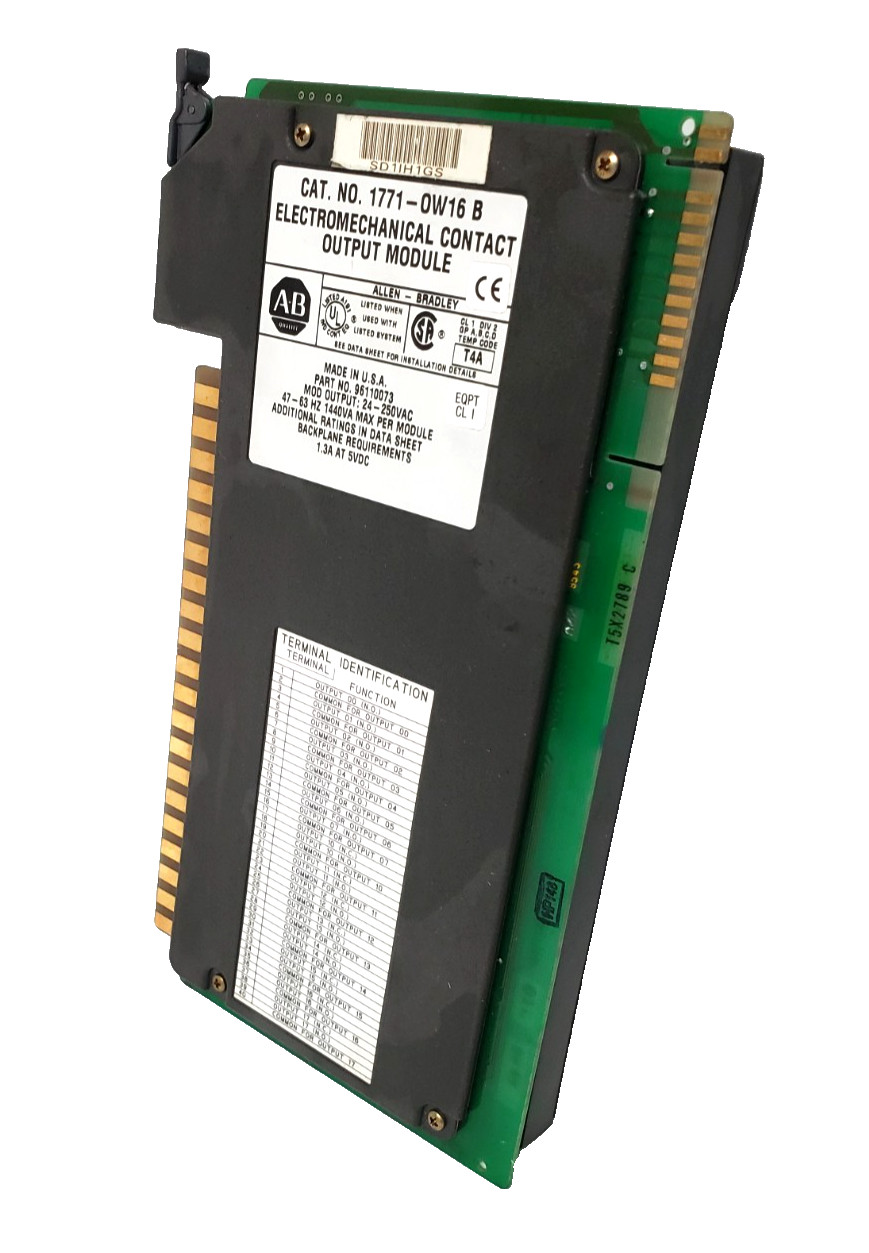 AB Allen Bradley 1771-OW16 B Electromechanical Contact Output Module 1771-0W16 B
