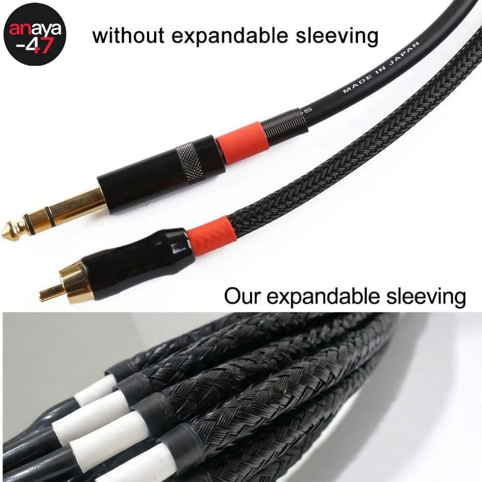 Split Braided Cable Sleeve 3MM-50MM Wire Loom Tubing Cable Management for PC Car