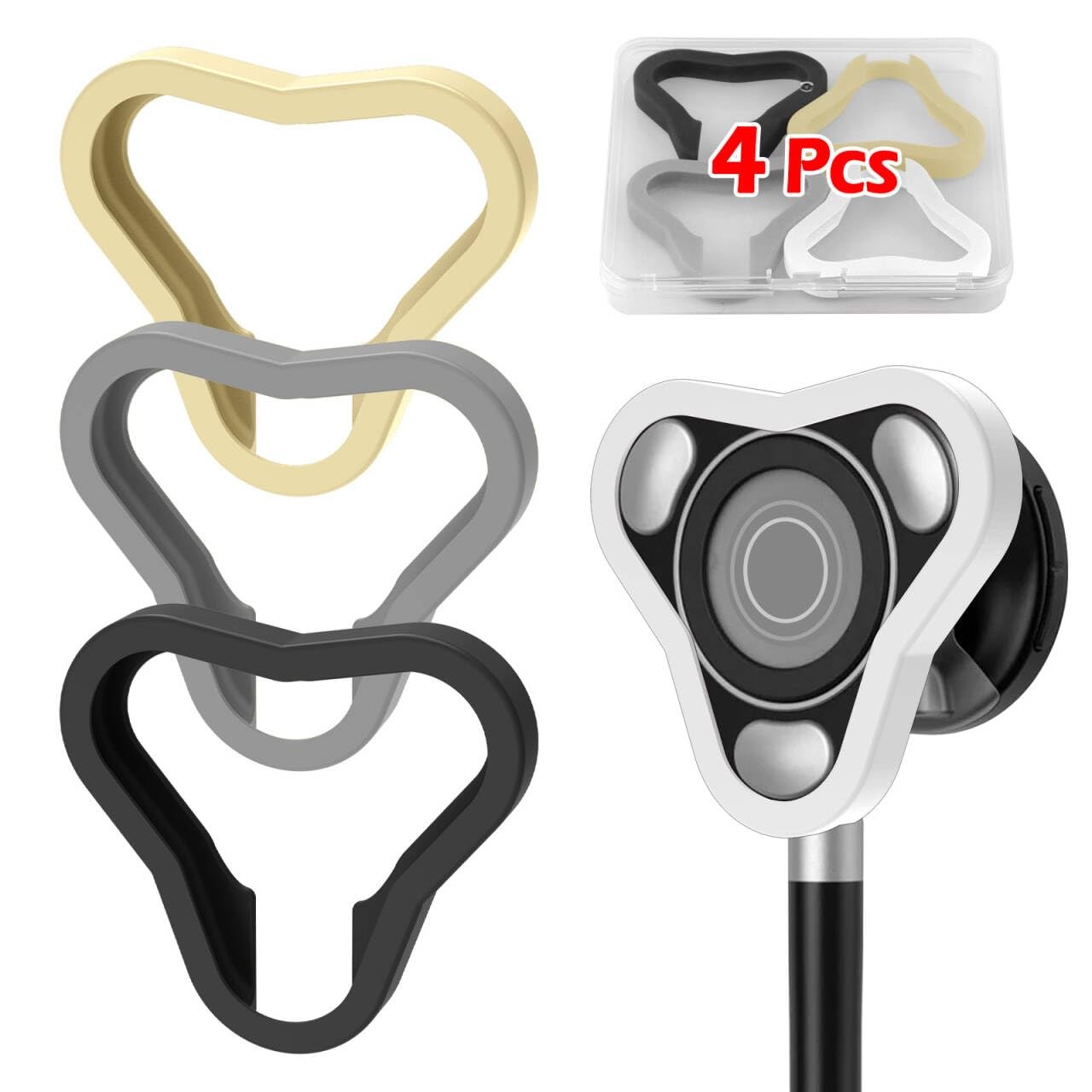 4 Pack Protective Covers Compatible Digital Stethoscope Devices