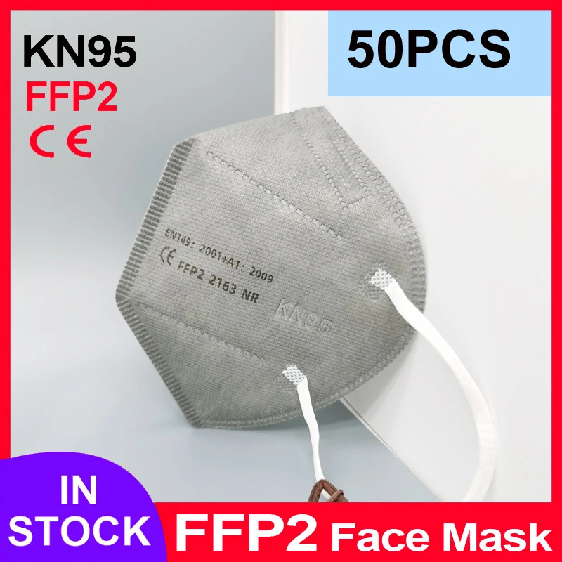 FFP2 Face Masks Masques CE KN95 Face Mask Filter 5Layers Adult Kn95 Mascarillas