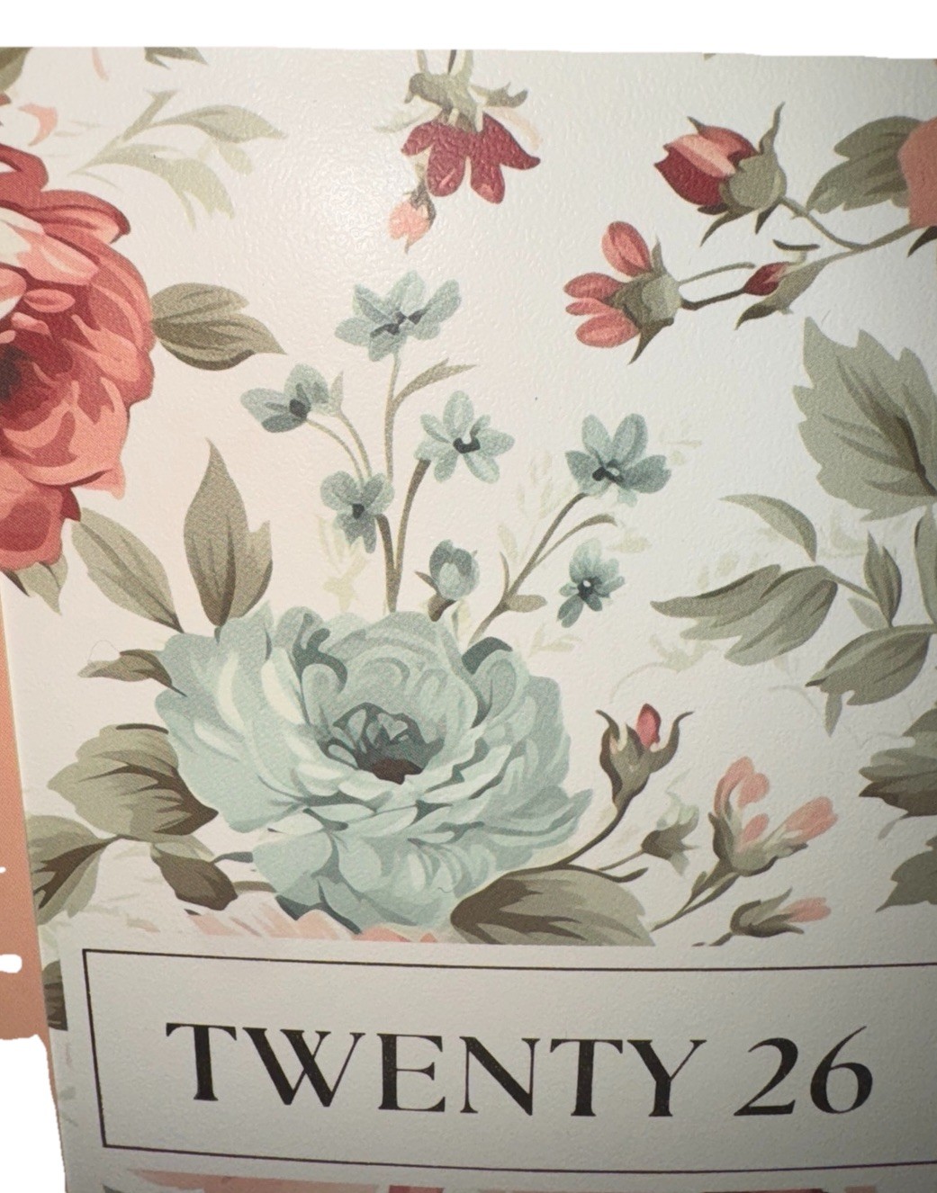 2026 Monthly 12 months Planner Orange Circle Studio Brown Flowers 9.5 X 8”