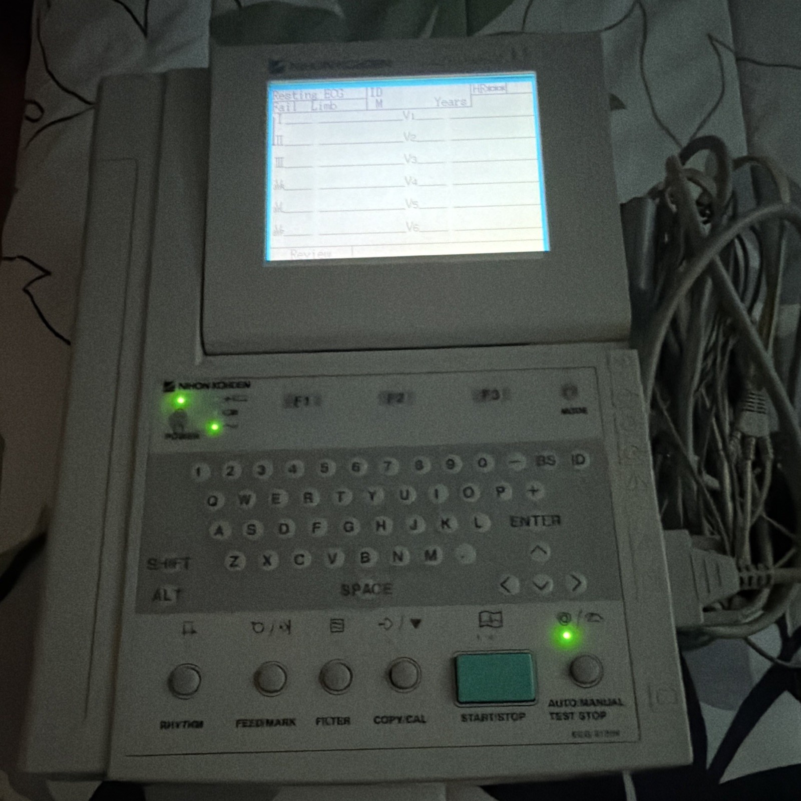 Nihon Kohden Cardiofax Q ECG-9130K Electrocardiograph Resting Printer