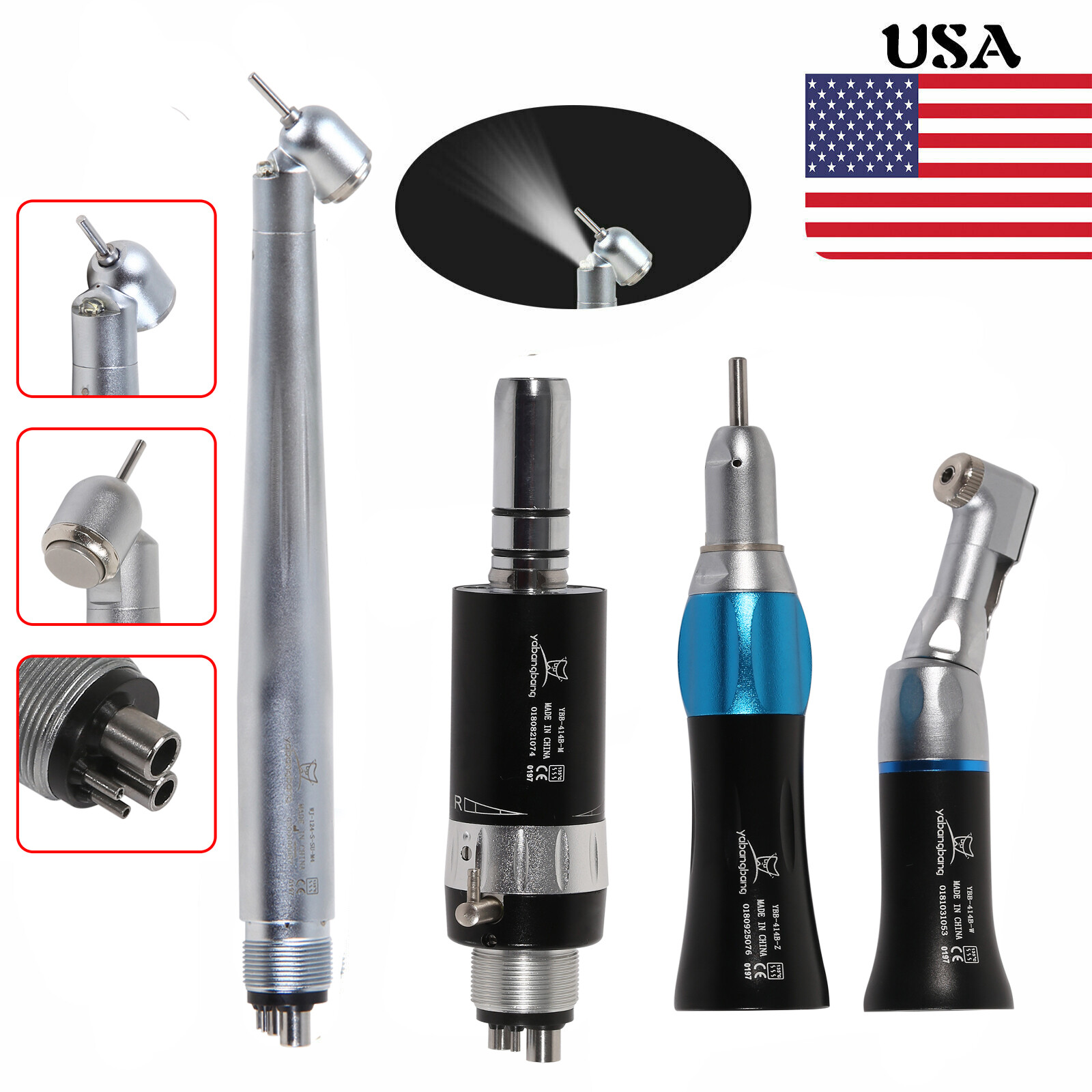 NSK Pana Max Style Dental 45° LED Turbine High Low Speed Handpiece 4H Air Motor